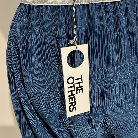The Others NWT blue and silver long skirt - Picture 6 of 7